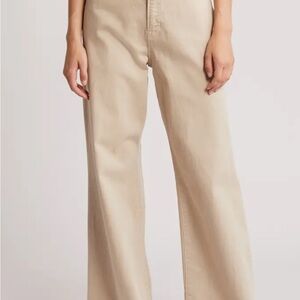 NWT - Good American Tan Wide-Leg Jeans
